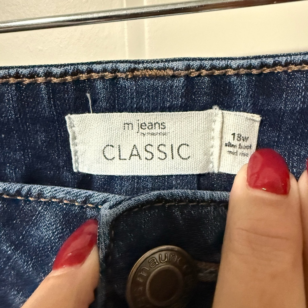 Maurices mjeans Mid Rise Slim Boot Classic Blue Women's Jeans Size 18W - Picture 8 of 11